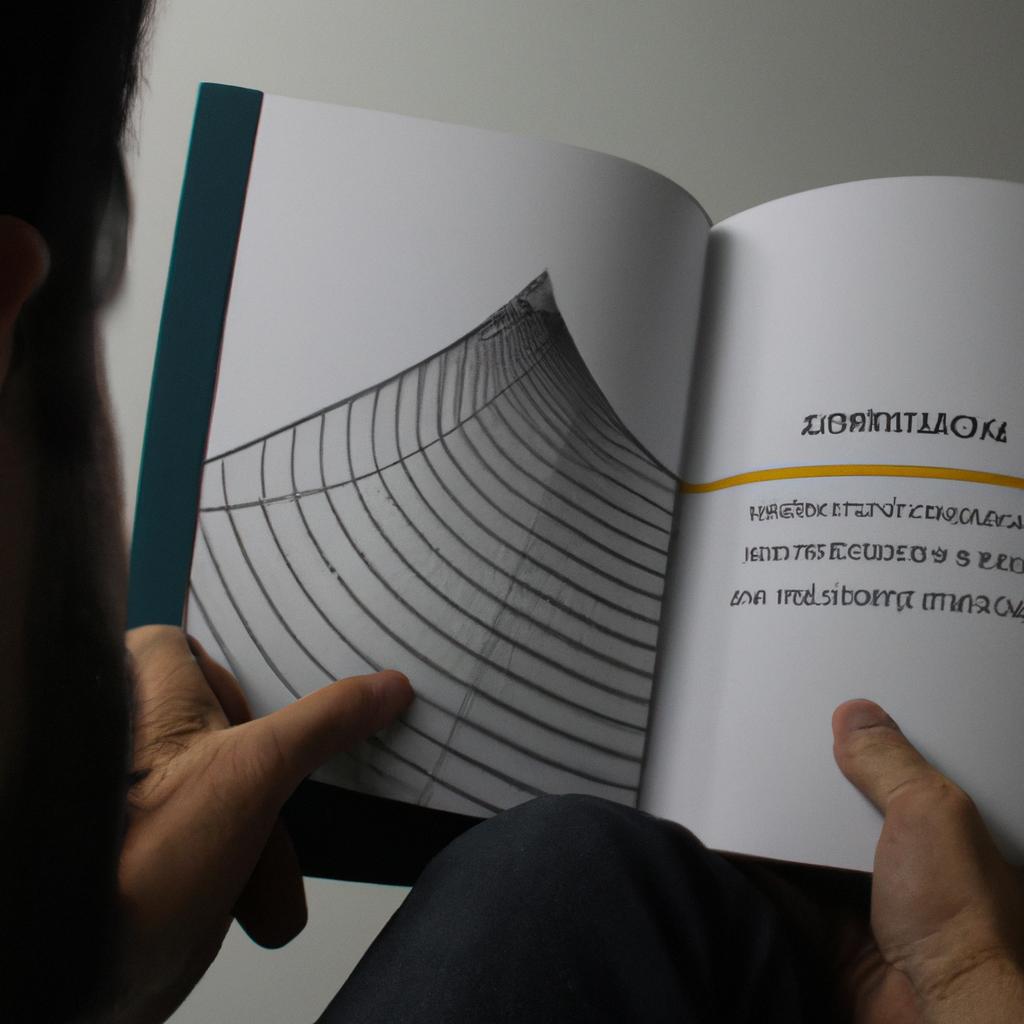 Person reading acoustic design guidelines